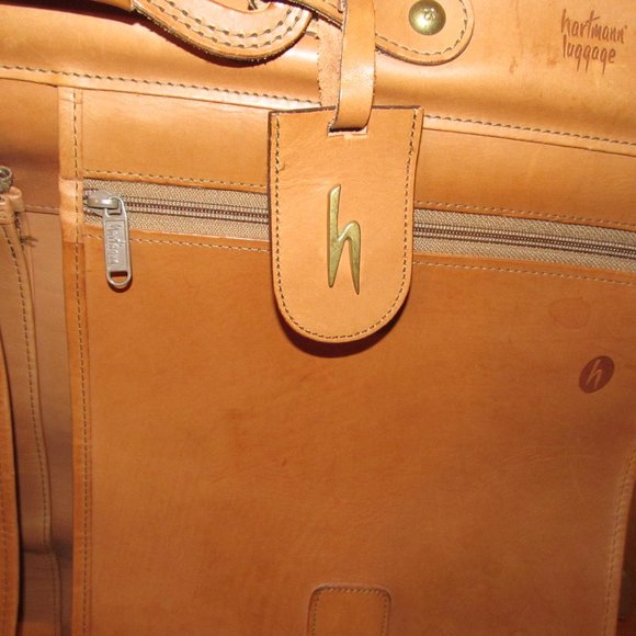 HARTMANN GARMENT BAG CARRY ON LUGGAGE LEATHER 4 SUITER EXTRA PACKING SPACE. - Picture 6 of 16